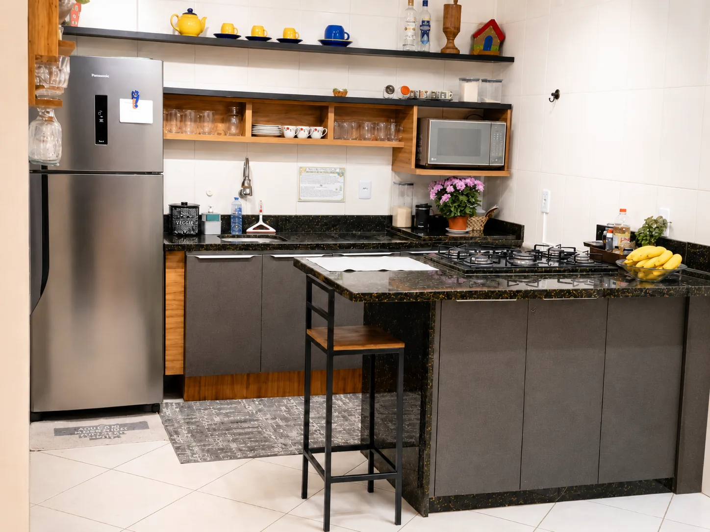 Cozinha completa da Casa Brisa dos Ingleses